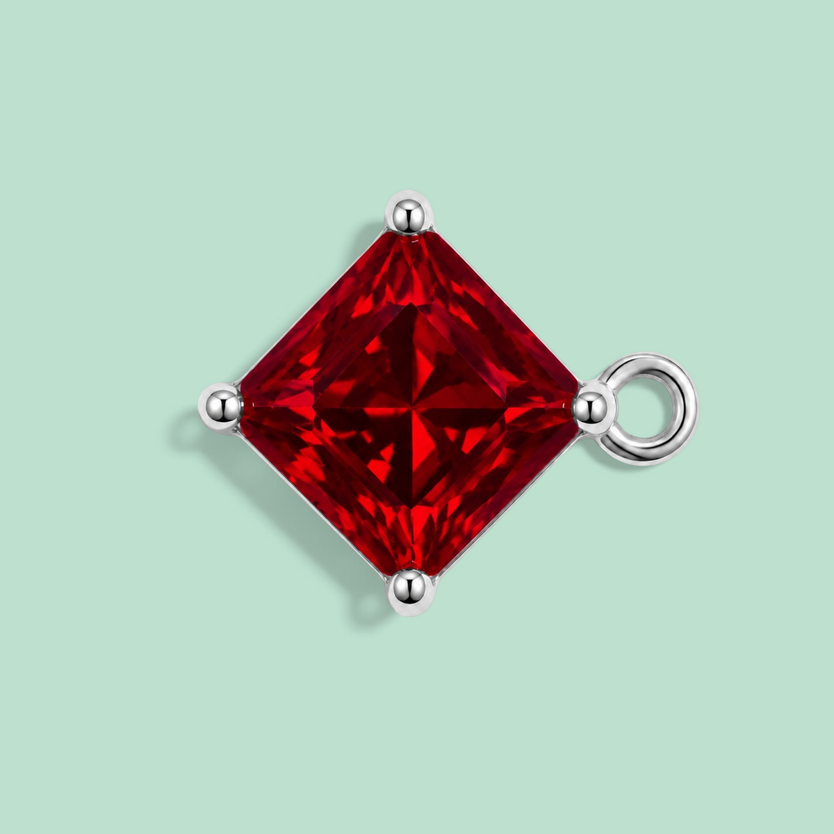 Diagonal Princess-Cut Ruby Disegno Element