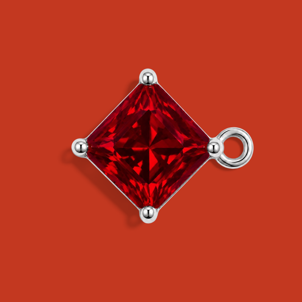 Diagonal Princess-Cut Ruby Disegno Element