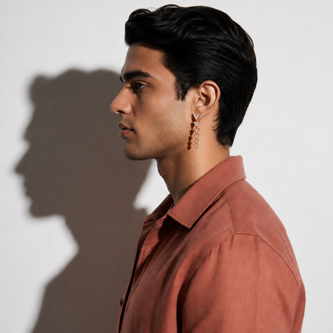 Les boucles d’oreilles Triangoli