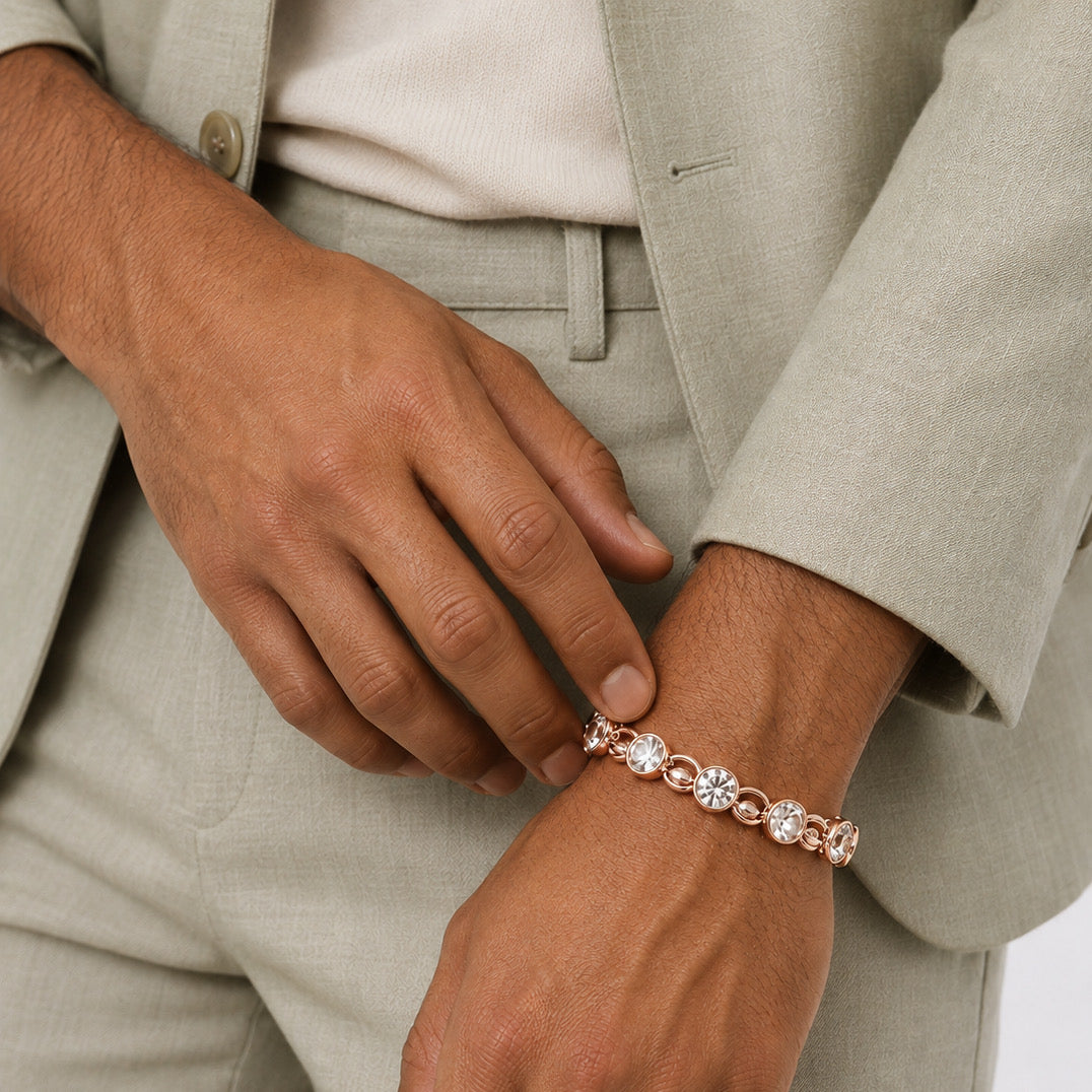 Velocità Tennis Bracelet Rose Gold