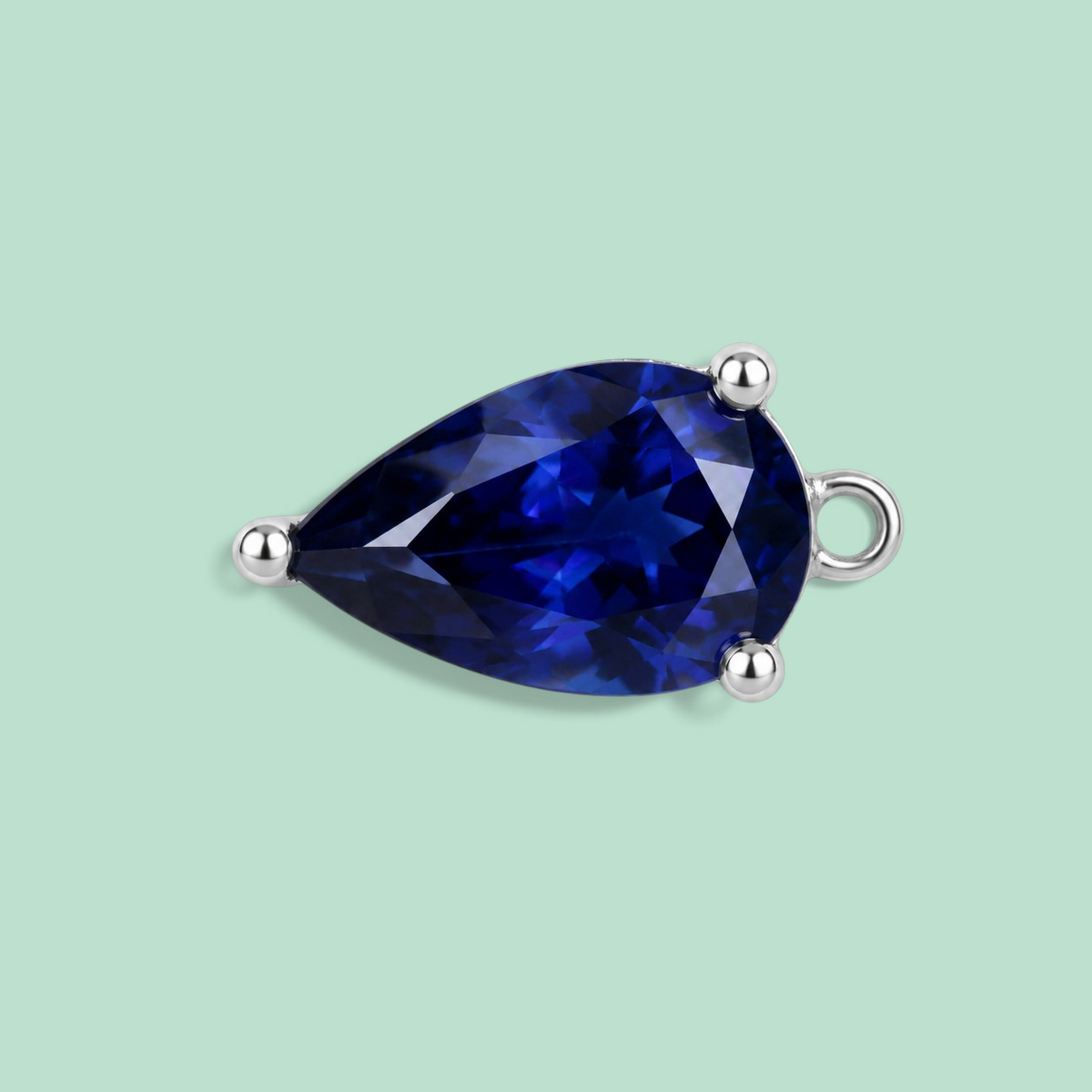 Pear-Cut Blue Sapphire Disegno Element