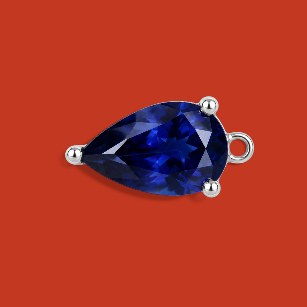 Pear-Cut Blue Sapphire Disegno Element