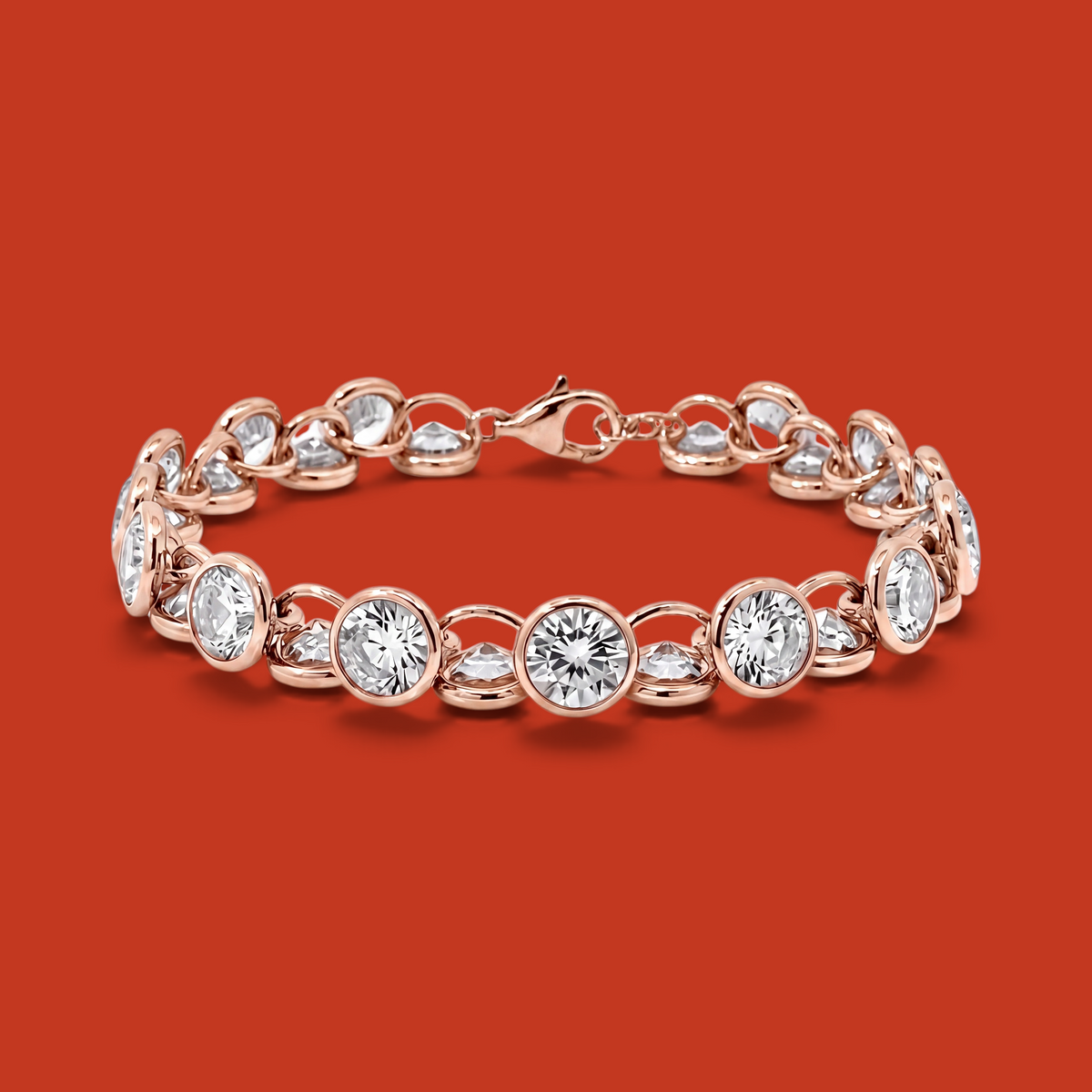 Velocità Tennis Bracelet Rose Gold