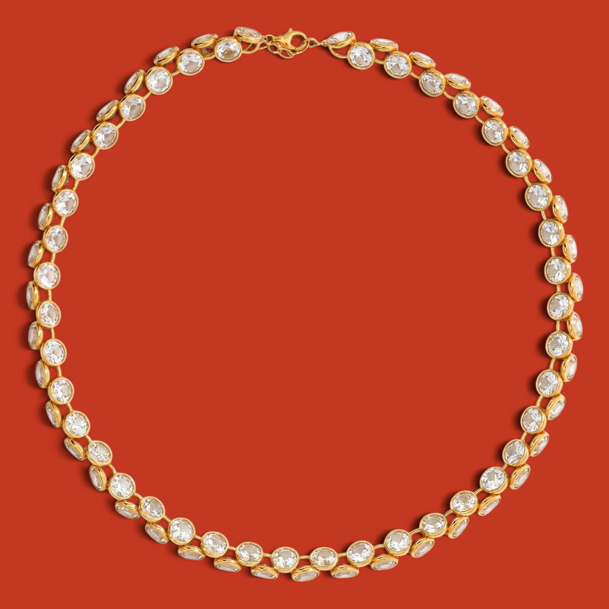 Velocità Tennis Necklace Yellow Gold