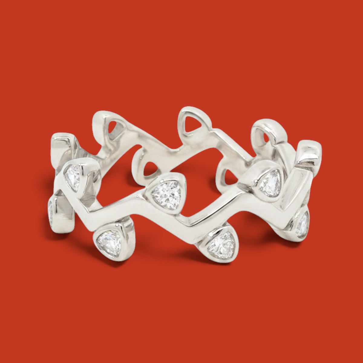 Vite di Volpe Band White Gold