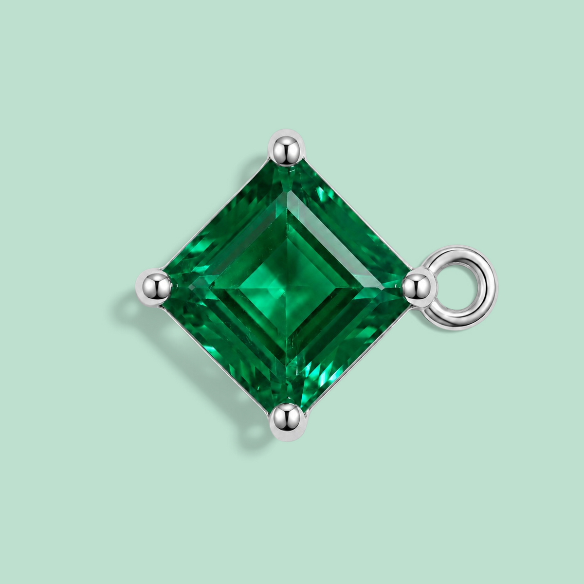 Diagonal Asscher-Cut Emerald Disegno Element