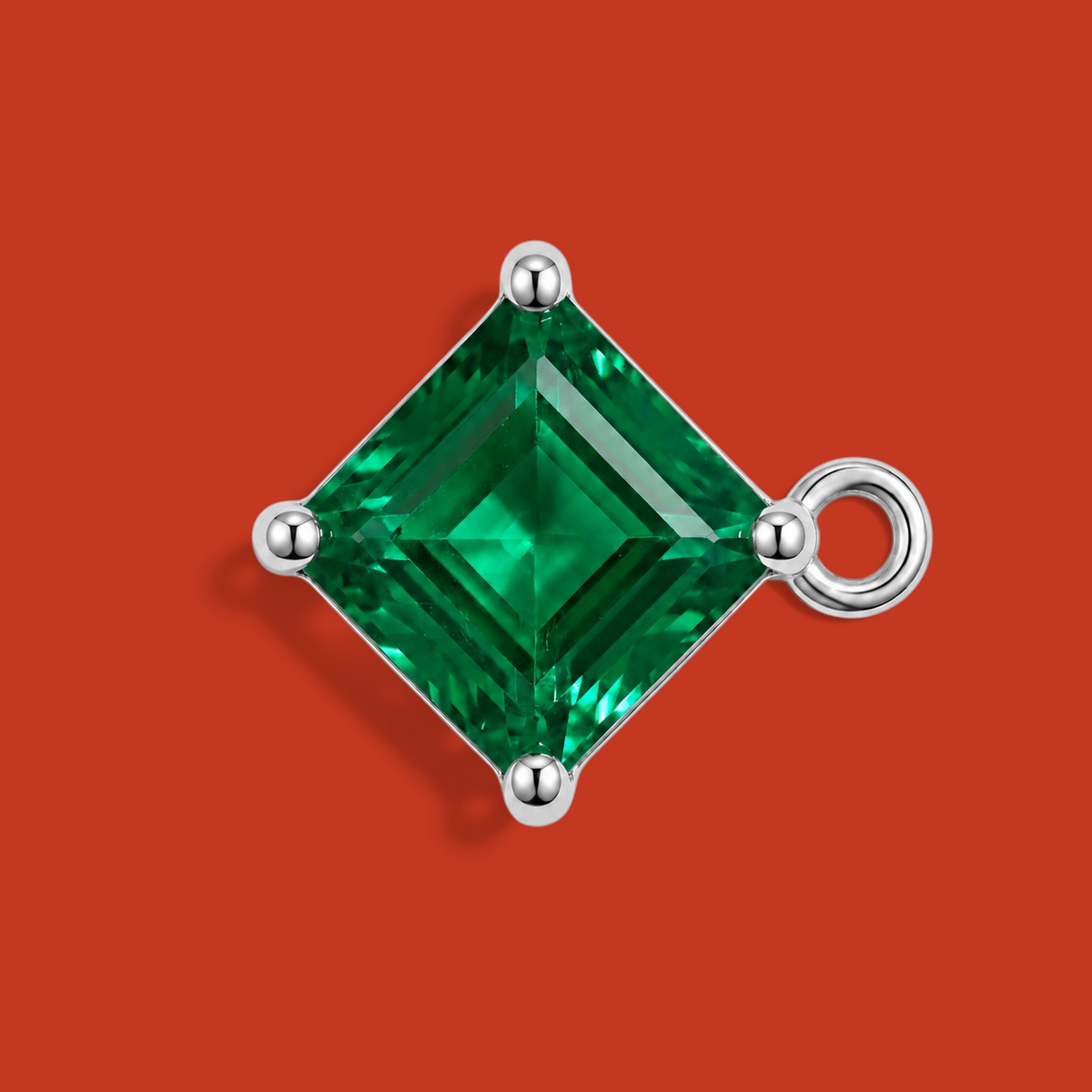 Diagonal Asscher-Cut Emerald Disegno Element