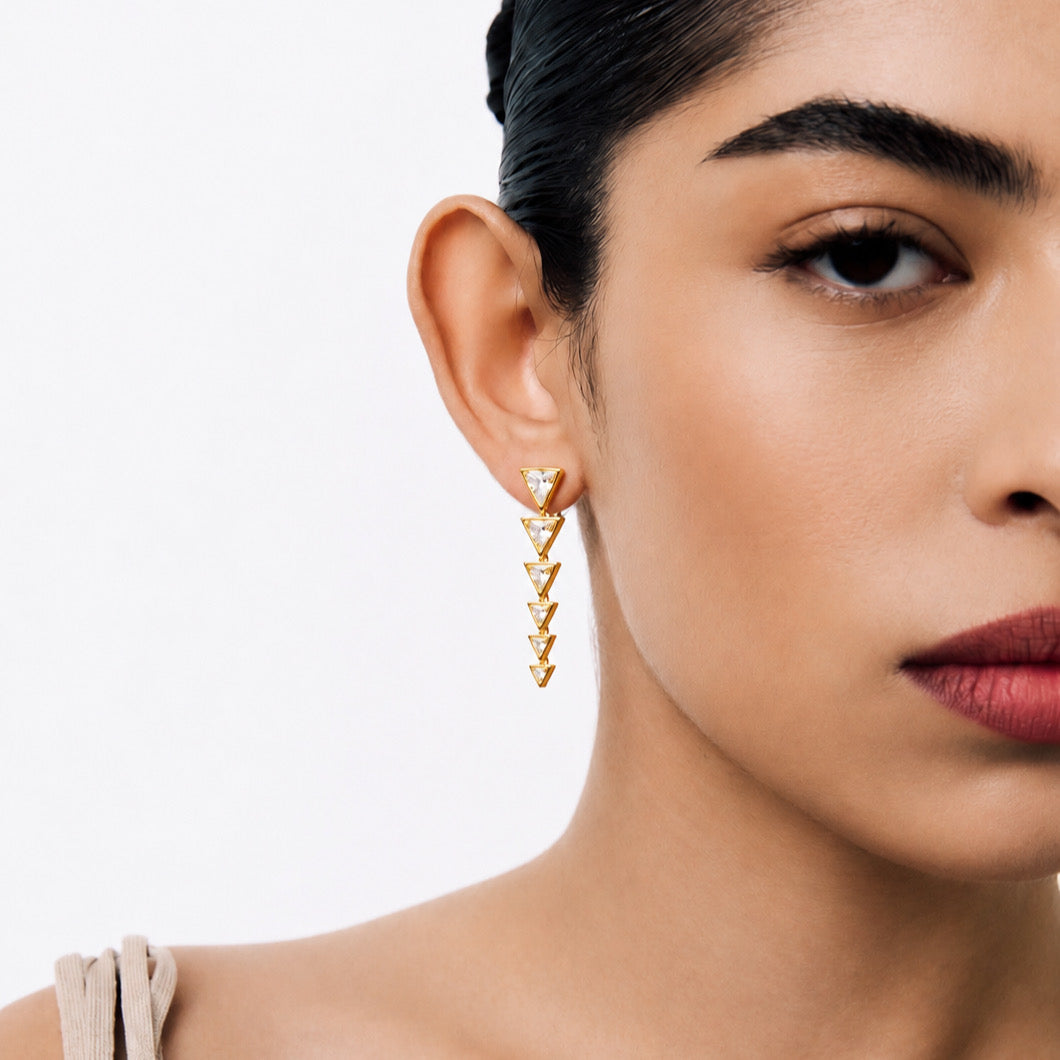 Les boucles d’oreilles Triangoli