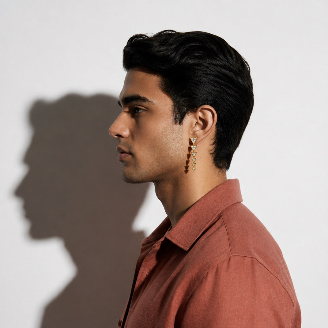 Les boucles d’oreilles Triangoli