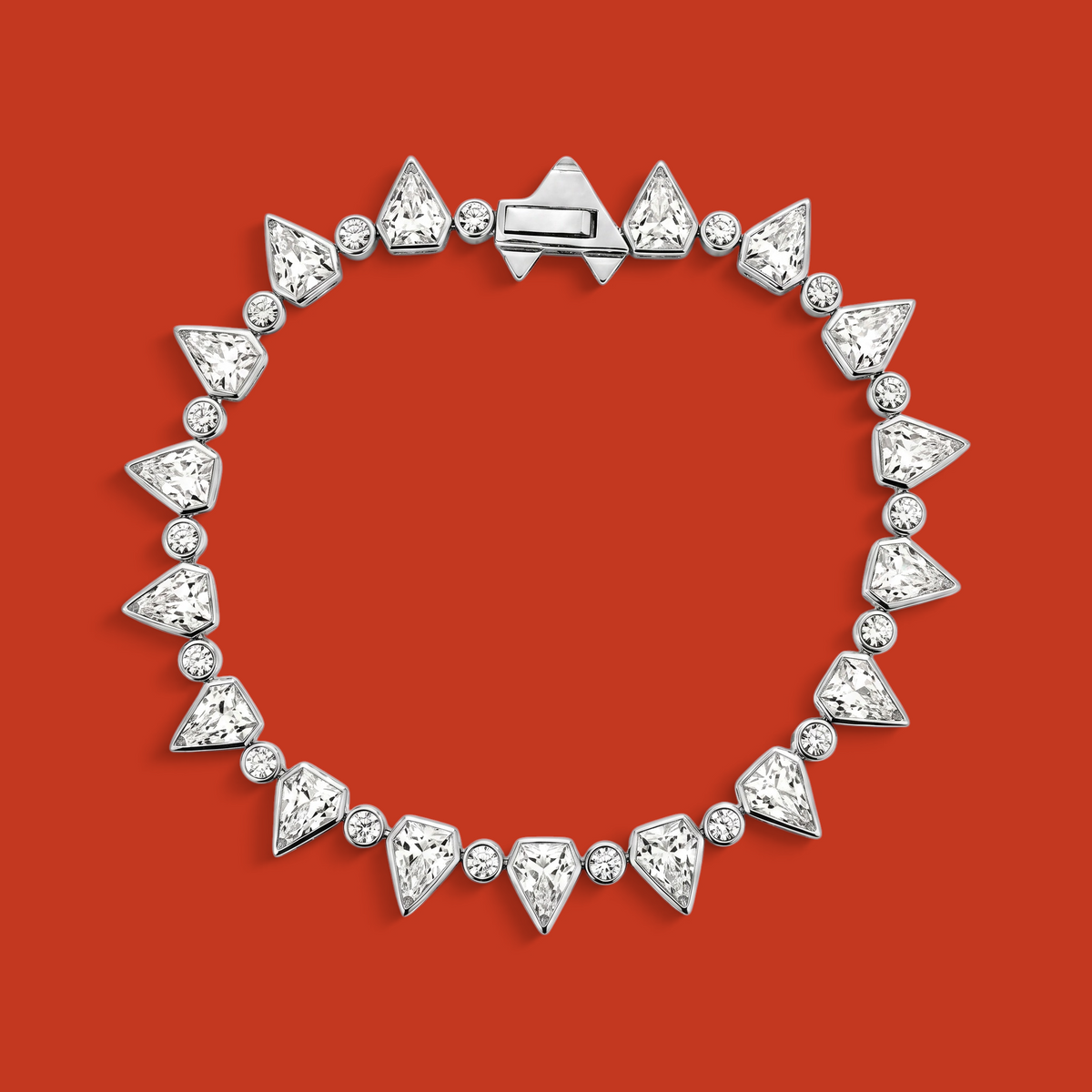 Lo Scudo Tennis Bracelet White Gold