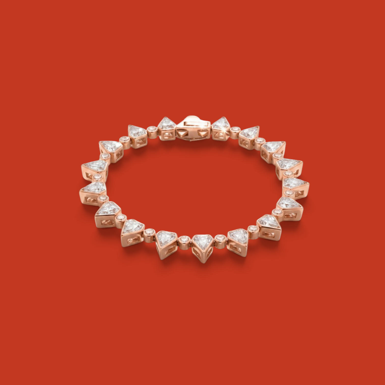 Lo Scudo Tennis Bracelet Rose Gold