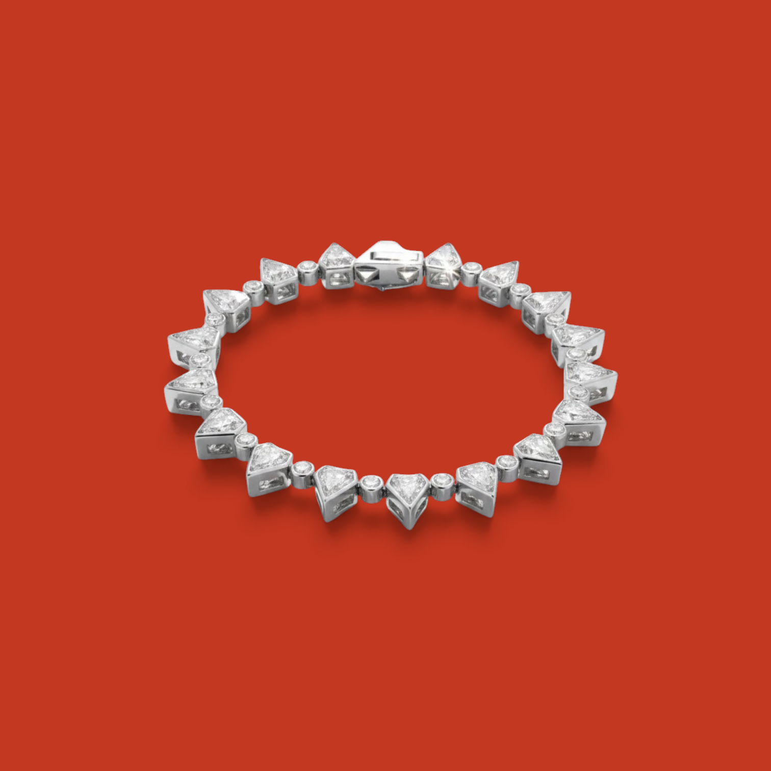 Lo Scudo Tennis Bracelet White Gold