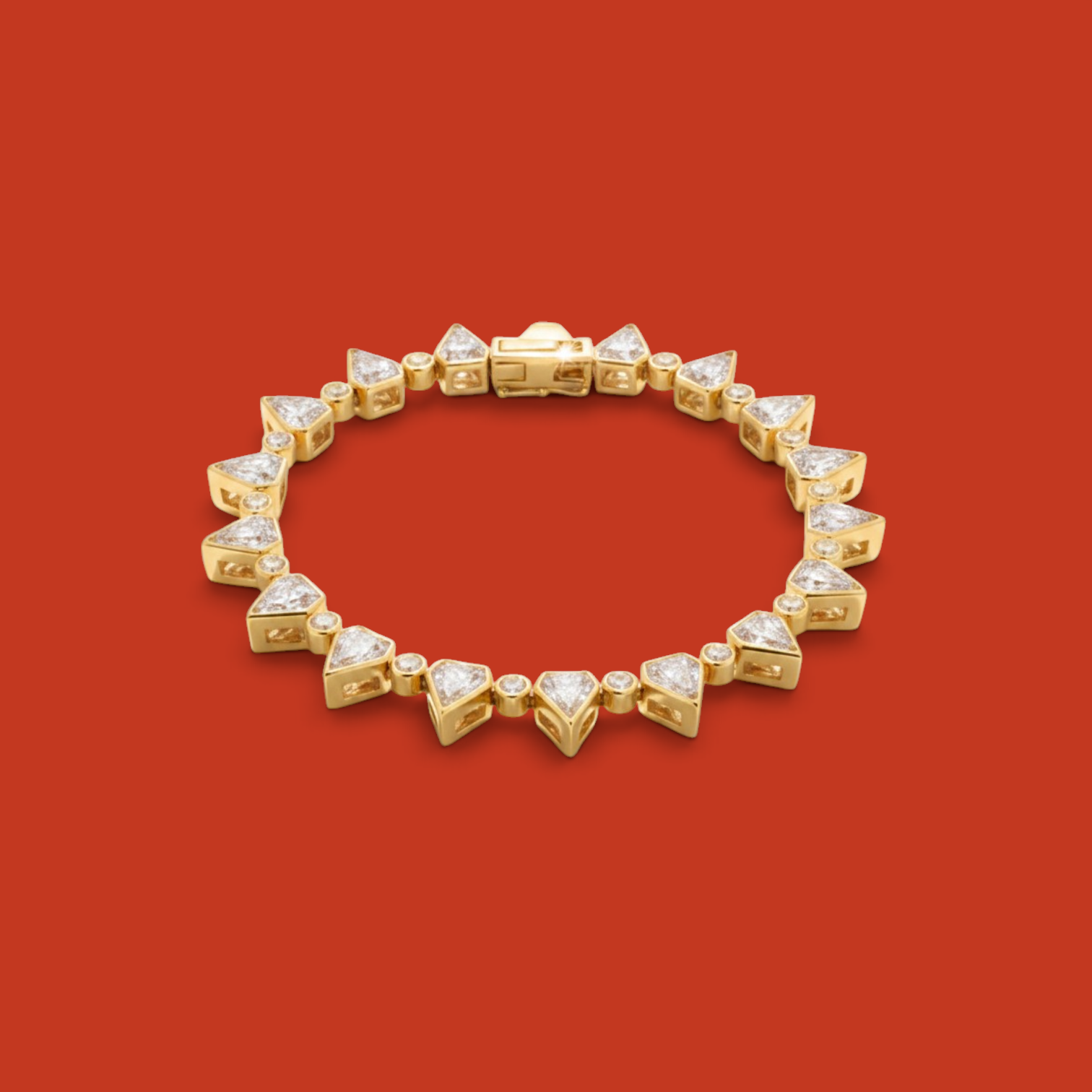 Lo Scudo Tennis Bracelet Yellow Gold