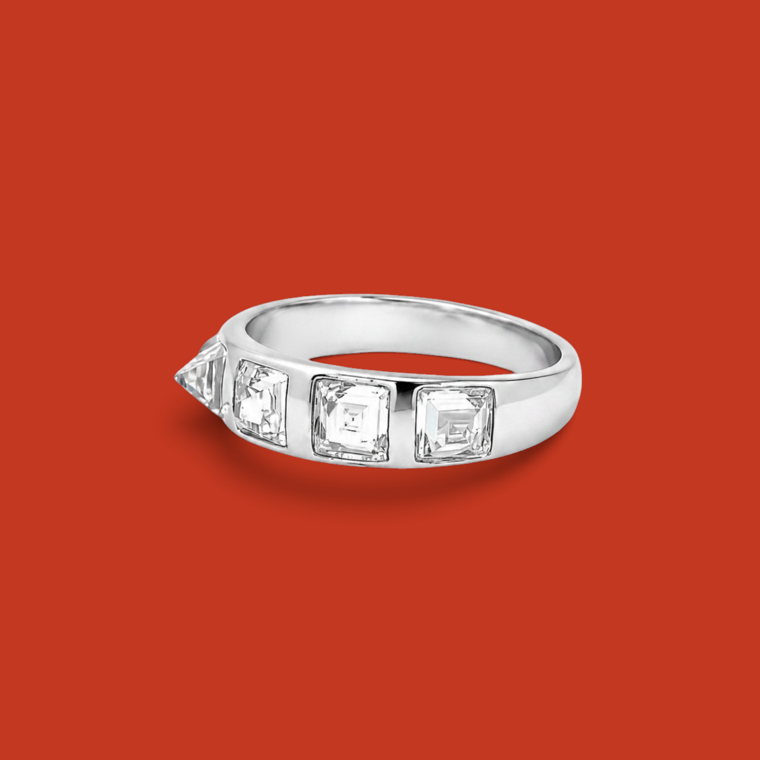 Piramide Band White Gold