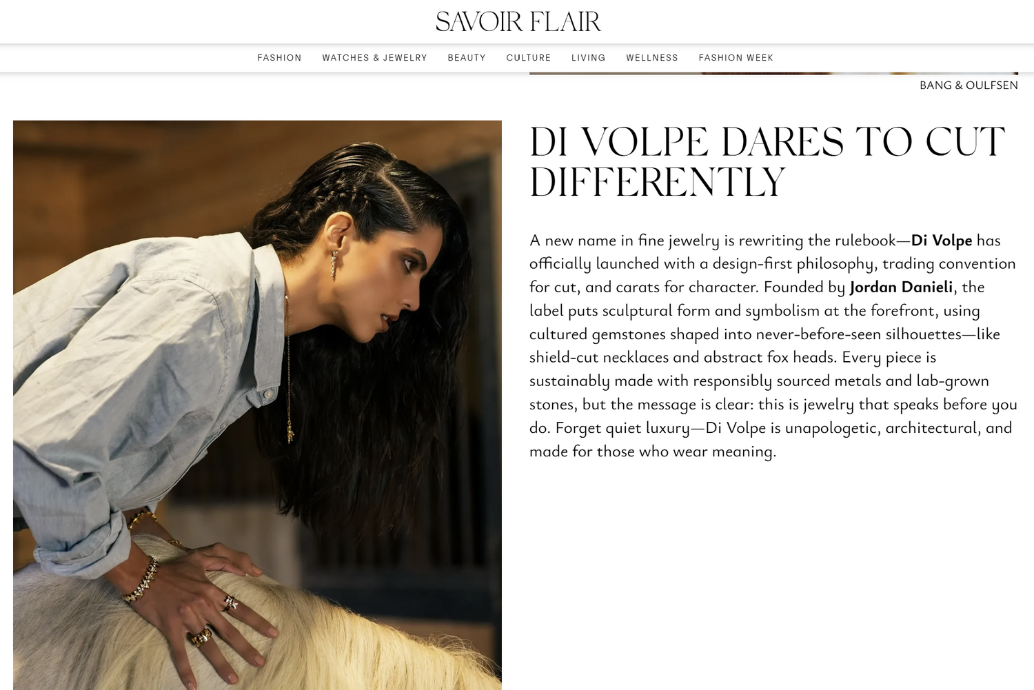 Di Volpe Dares to Cut Differently