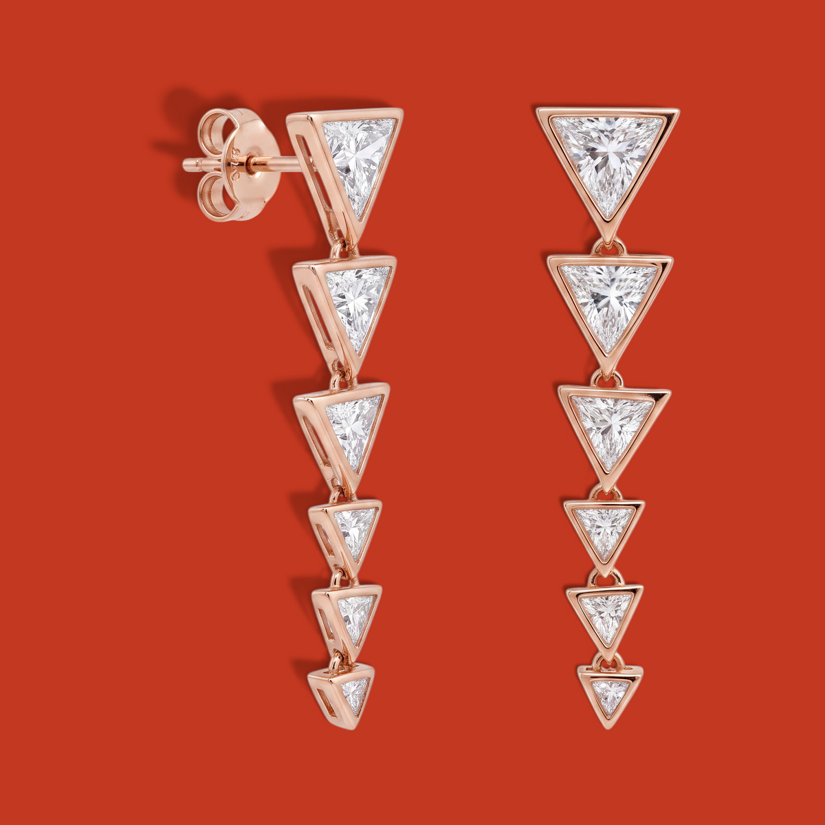 Triangoli Earrings Rose Gold