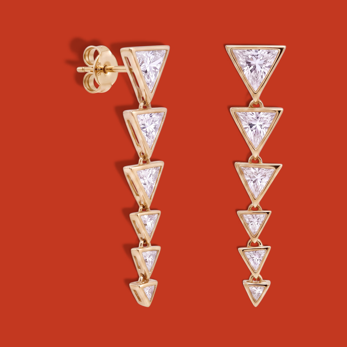 Triangoli Earrings Yellow Gold