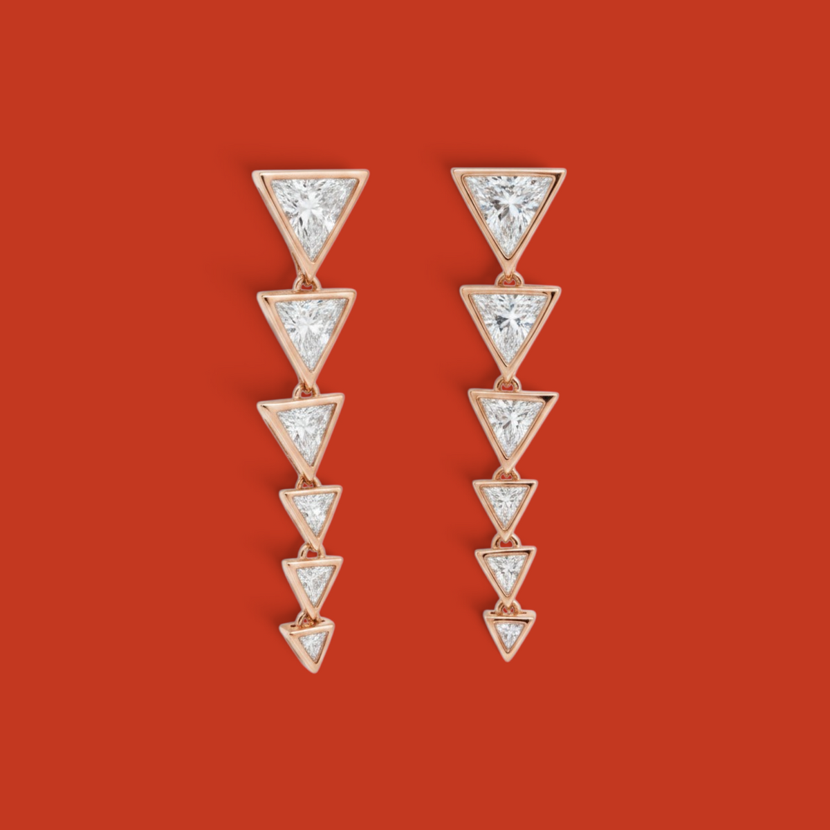 Triangoli Earrings Rose Gold