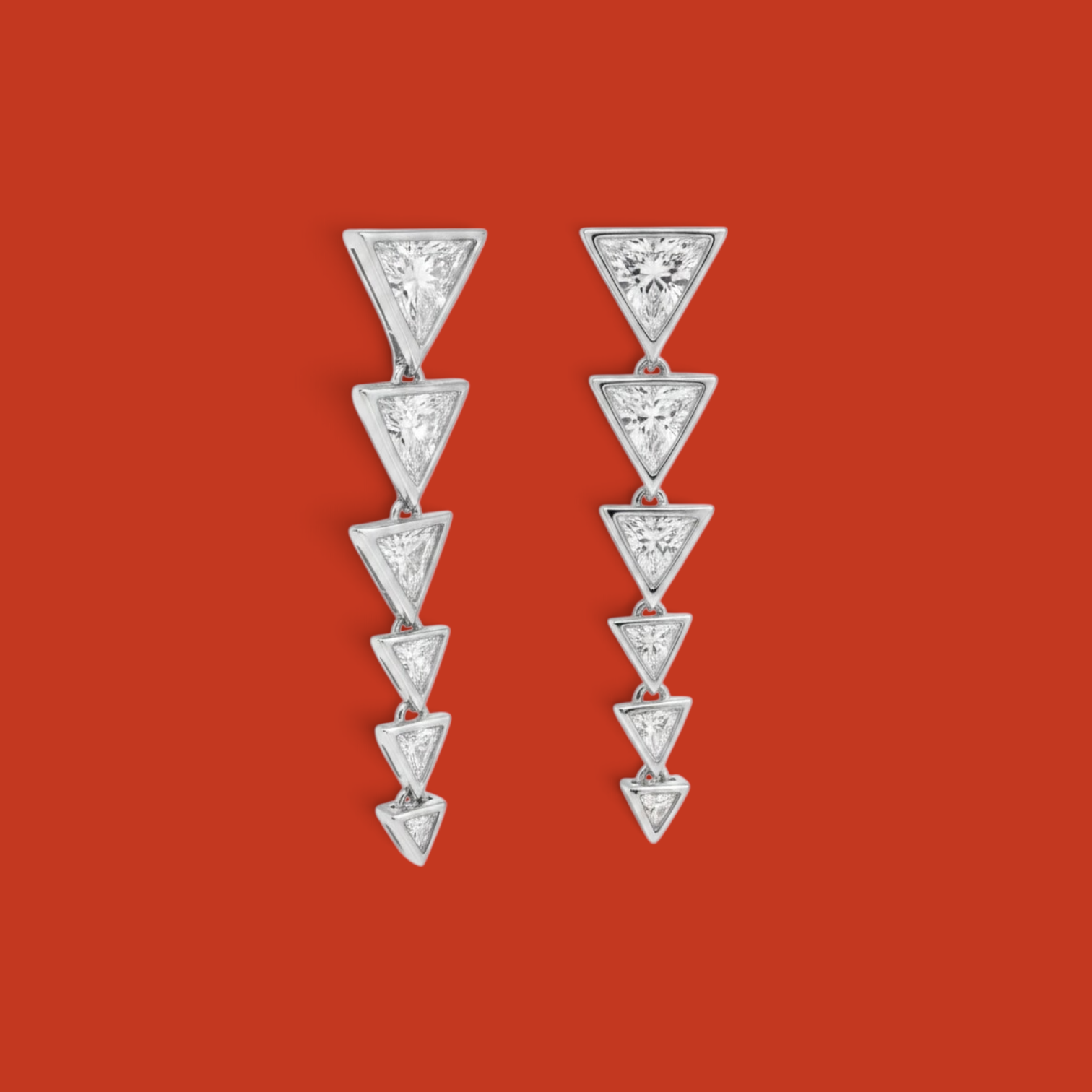 Triangoli Earrings White Gold