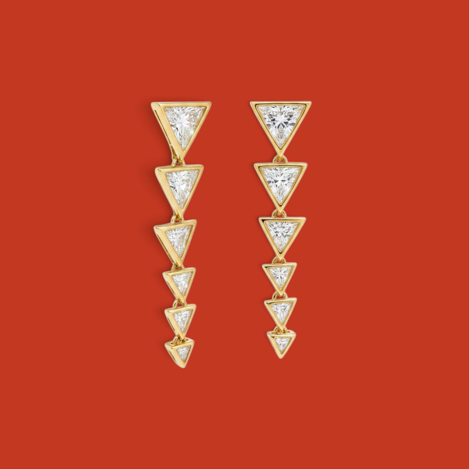 Triangoli Earrings Yellow Gold