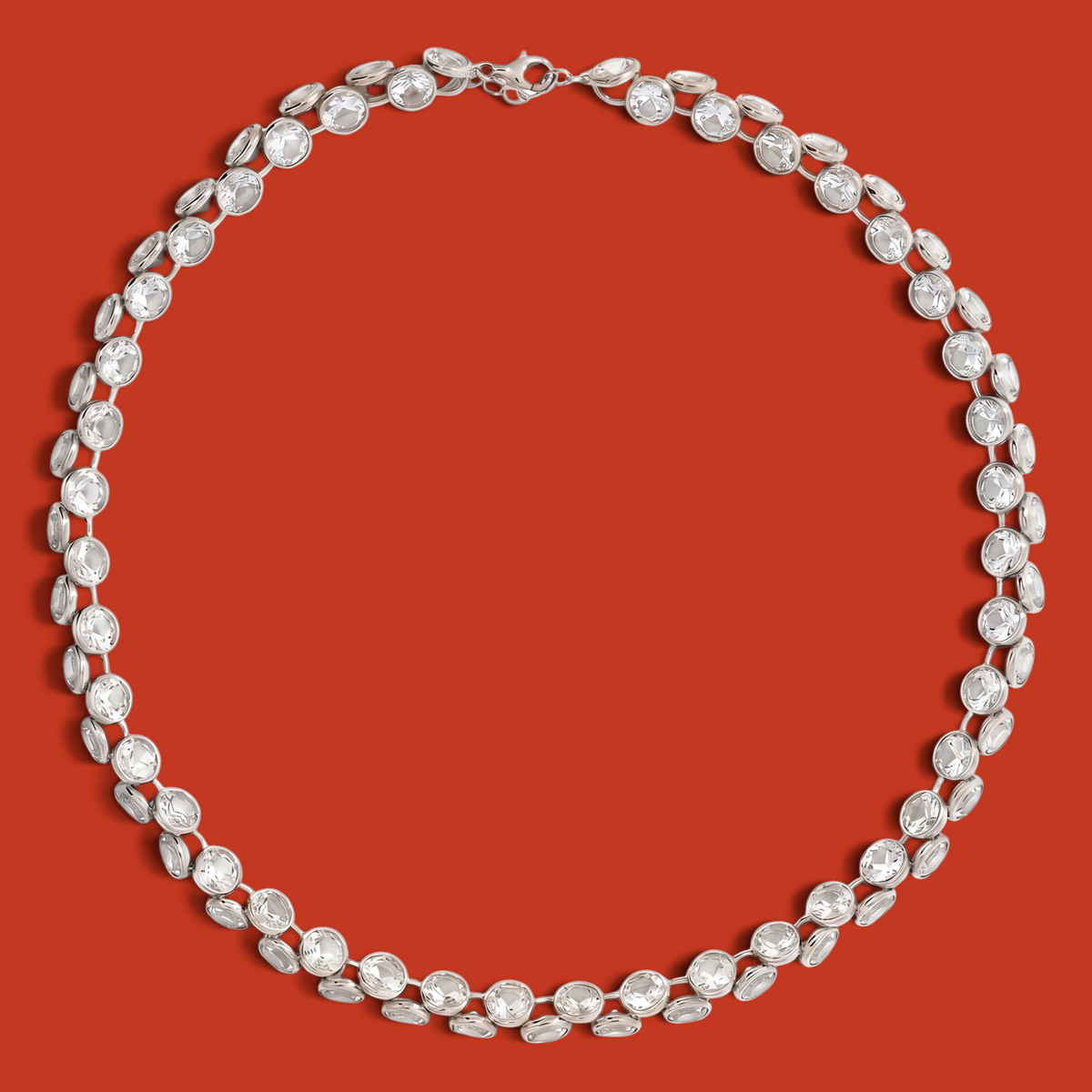 Velocità Tennis Necklace White Gold