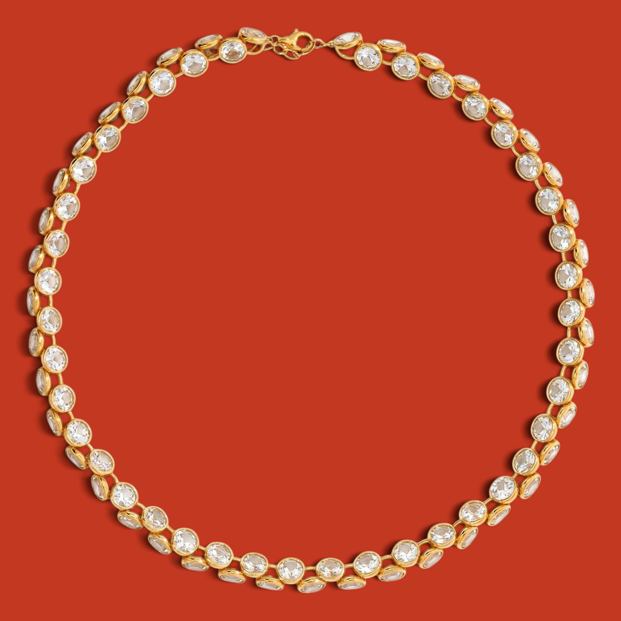 Velocità Tennis Necklace Yellow Gold