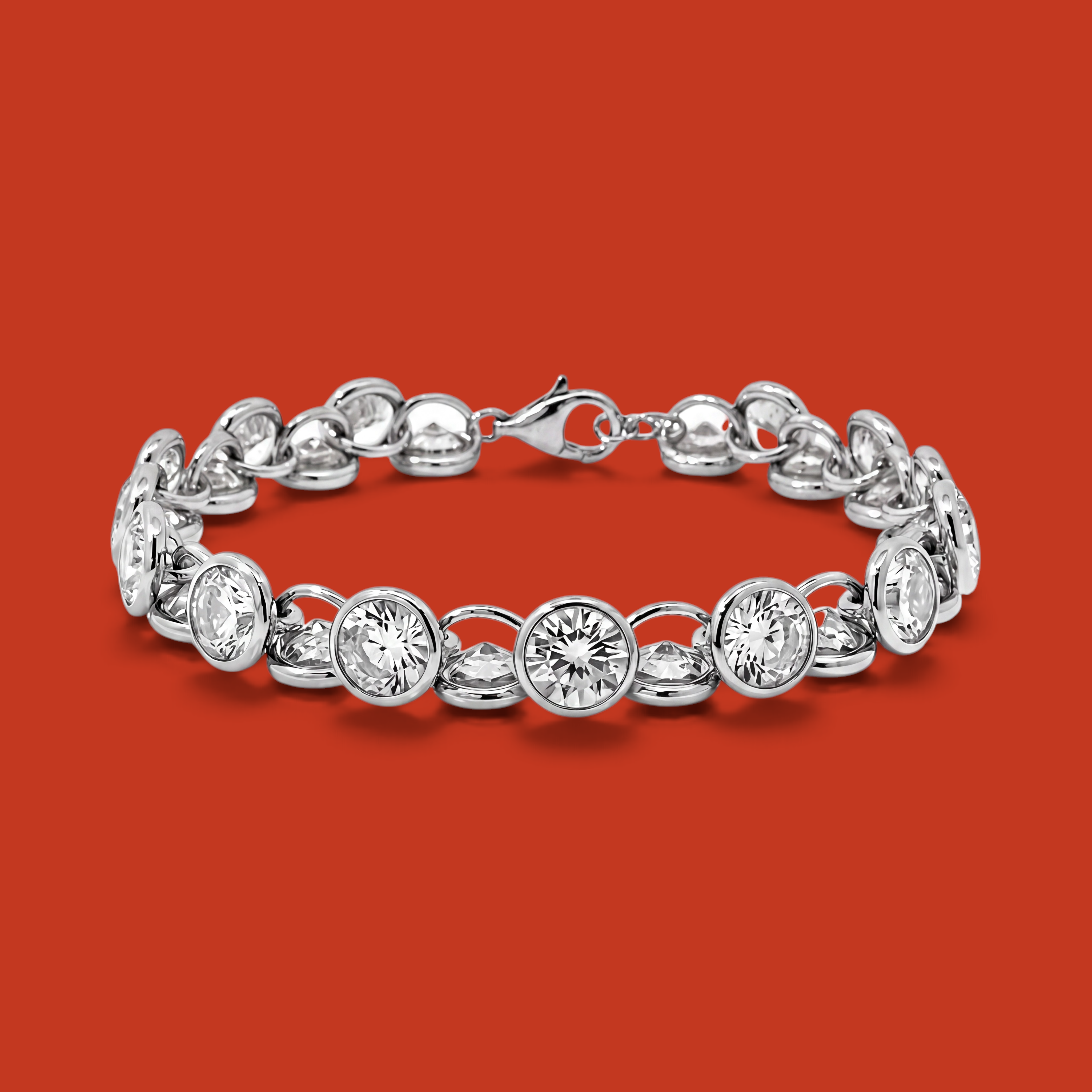 Velocità Tennis Bracelet White Gold