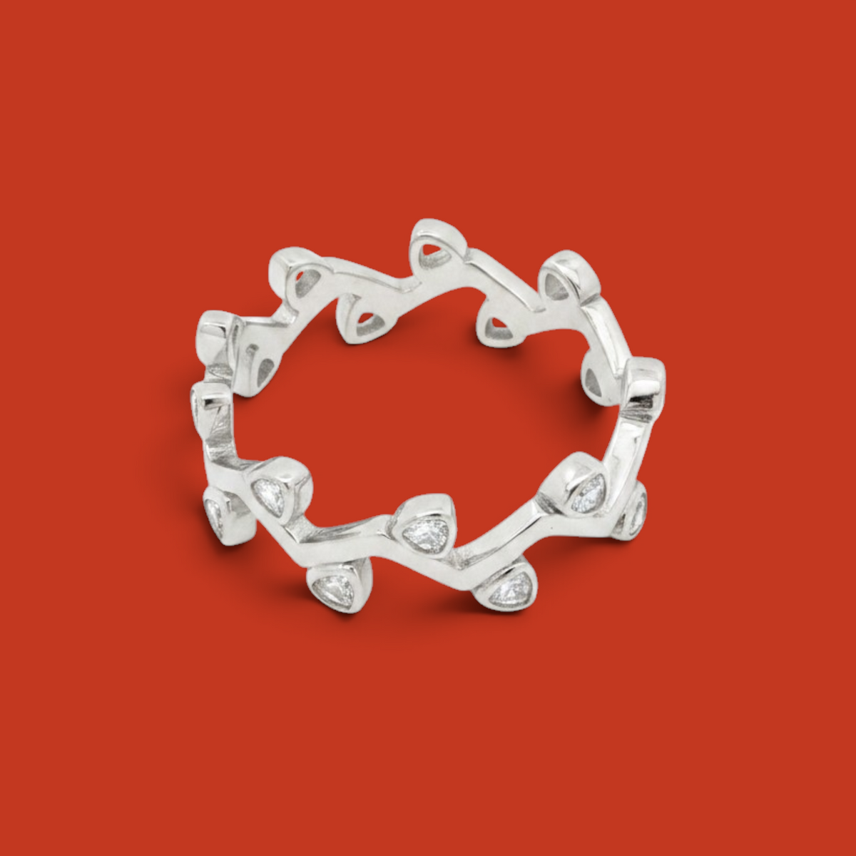 Vite di Volpe Band White Gold