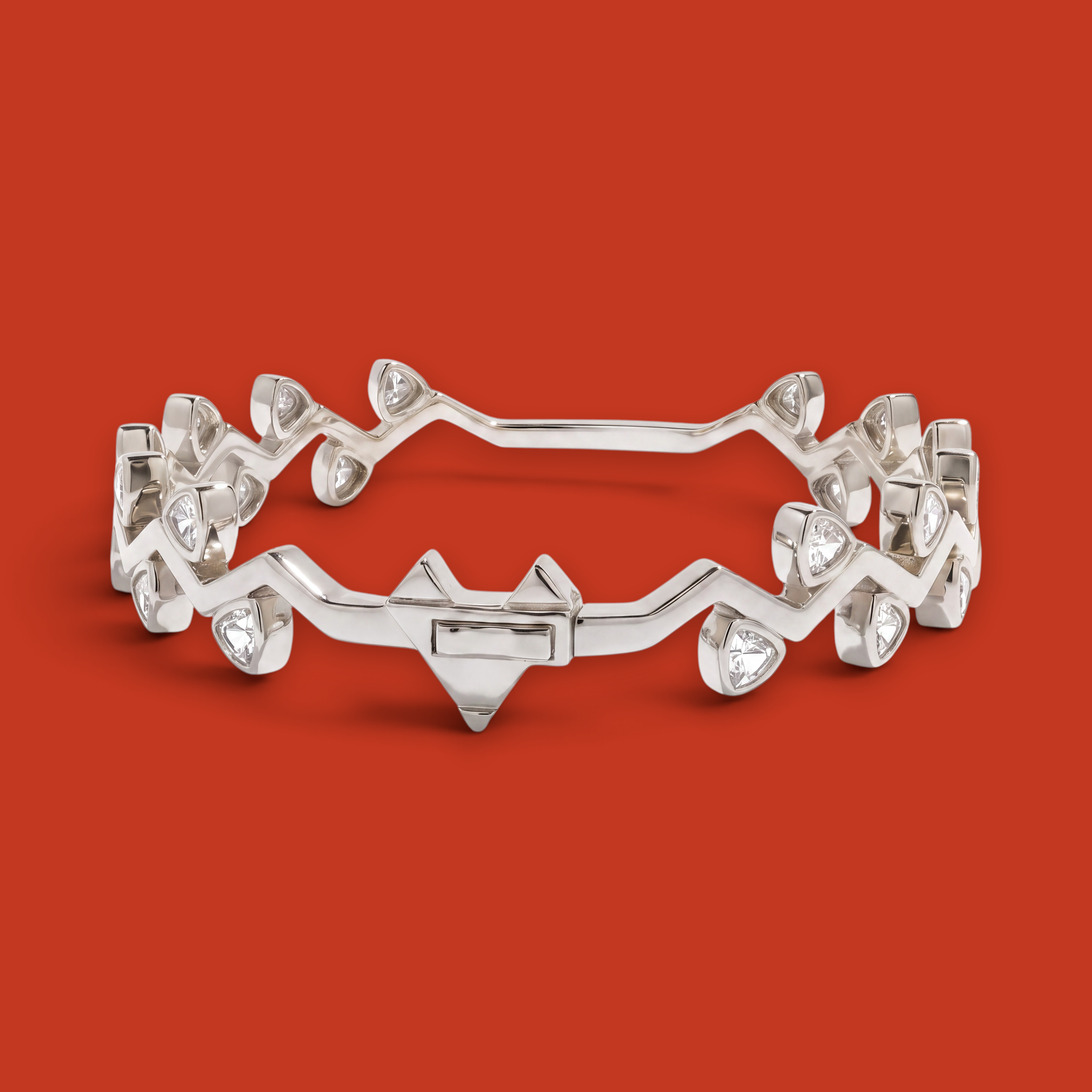 Vite di Volpe Cuff White Gold